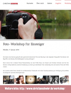 Flyer Foto-Workshop